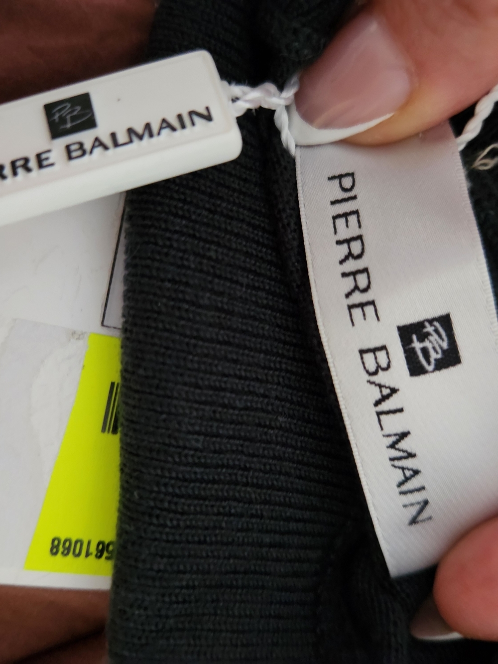 Authentic Pierre Balmain men's luxury turtleneck sweater in elegant Bottle Green